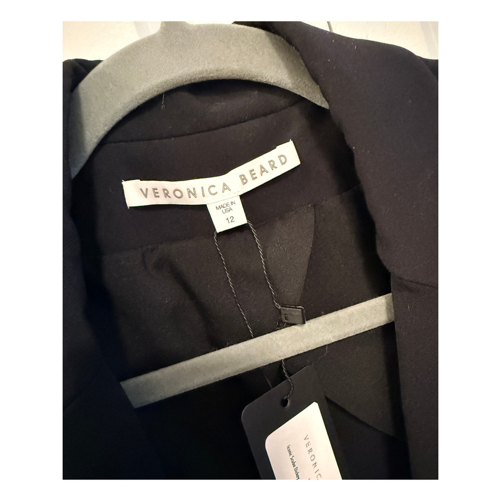 NWT Veronica Beard 12 Iconic Scuba Dickey Jacket $645 Bi Stretch Blazer Black - Picture 6 of 12
